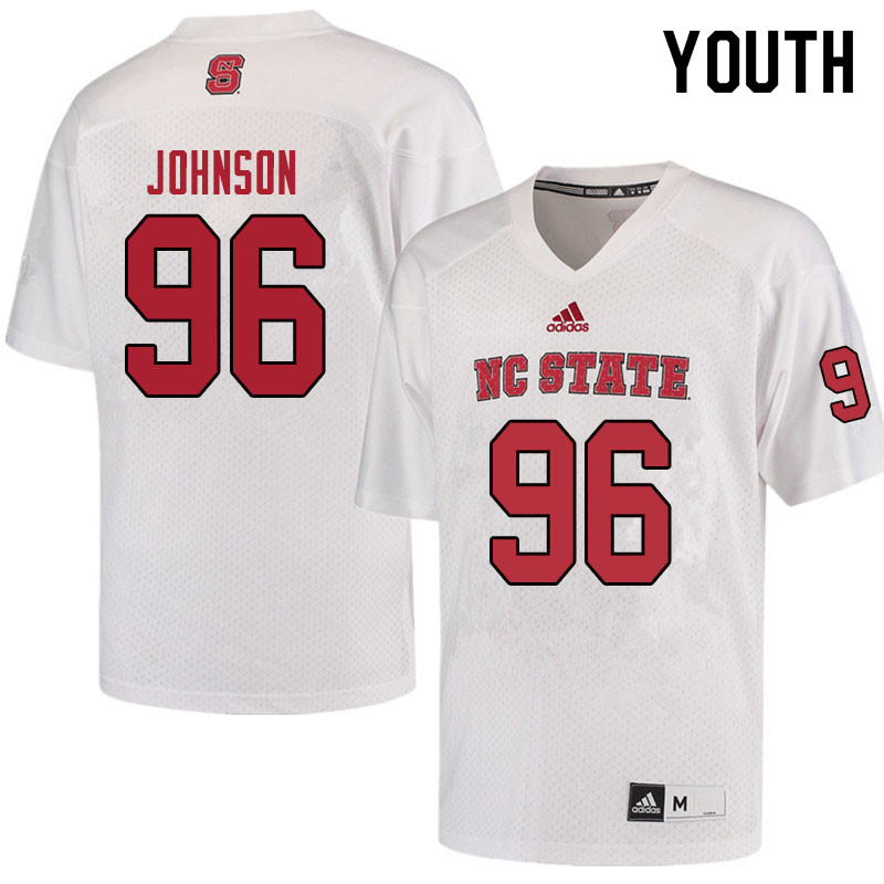 Youth #96 Dante Johnson NC State Wolfpack College Football Jerseys Sale-Red - Click Image to Close